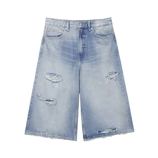 Loose denim casual shorts by eprolo