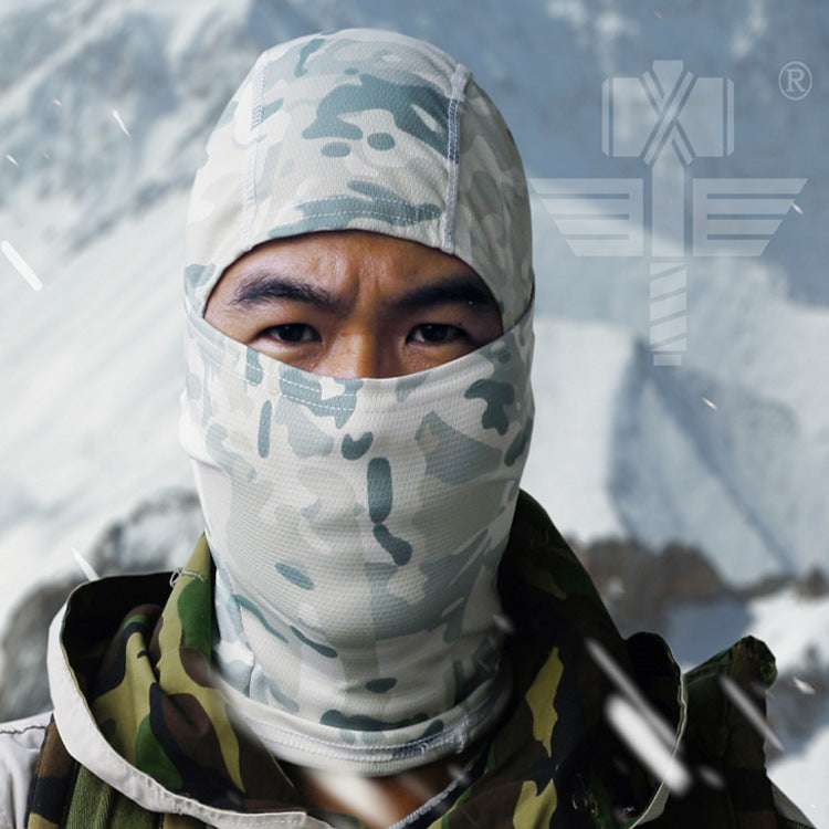 Outdoor Camouflage Headgear Riding Sunscreen Mask Climbing Hiking Fast Dry Sweat Wicking Military Fan Tactical Headgear by eprolo