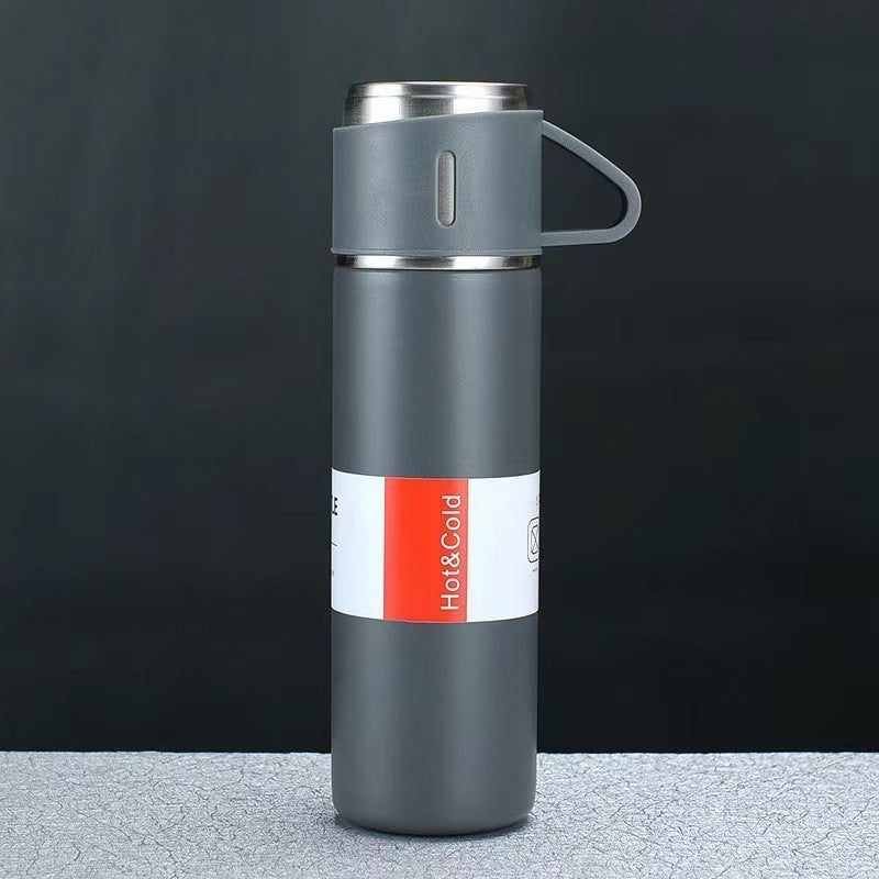 A cup of three-lid thermos cup portable fashion gift box set stainless steel cup by eprolo