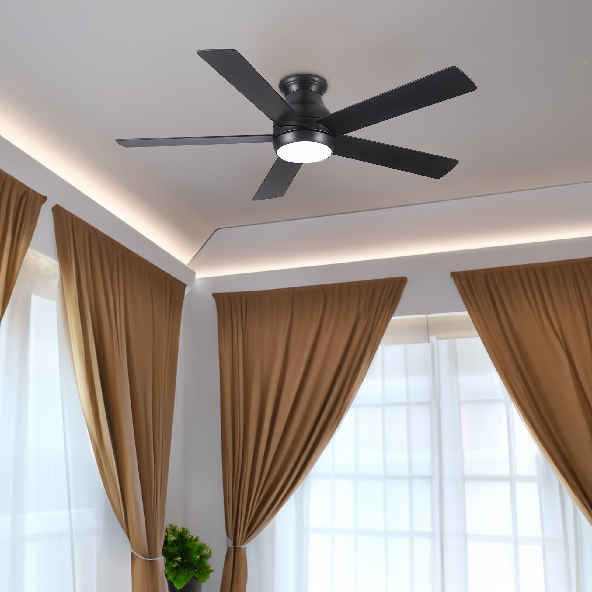 52" Low Profile Ceiling Fan with Lights by eprolo