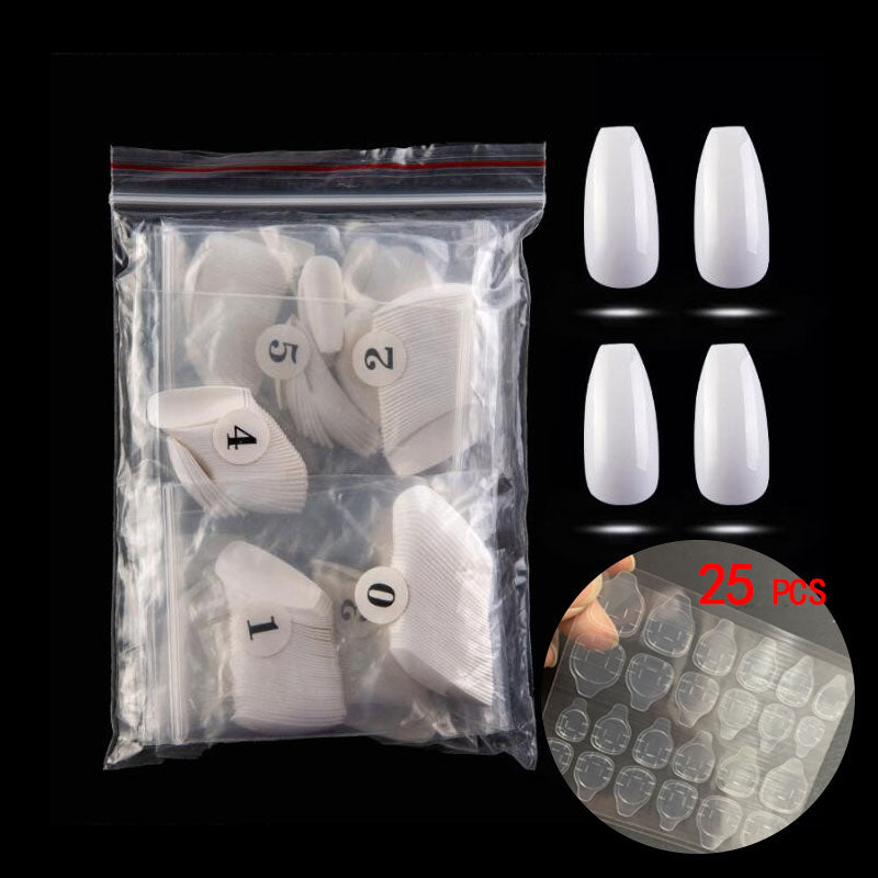 500pcs/opp Ballerina Nail Art Tips Press on Long Coffin Shape Professional False Nails by eprolo