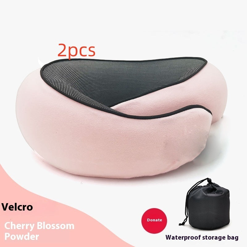 Travel Neck Pillow Non-Deformed Airplane Pillow Travel Neck Cushion Durable U-Shaped Travel Memory Cotton Nap Neck Pillow by DERILUJA LLC