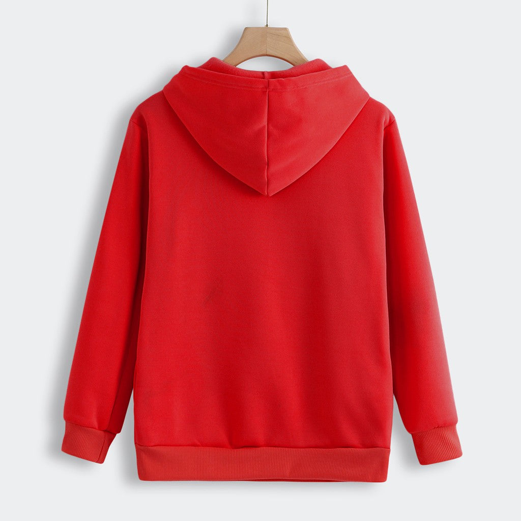 Women Hoodie Sweatshirt With Cat Pet Pocket Design Long Sleeve Sweater Cat Outfit by DERILUJA LLC