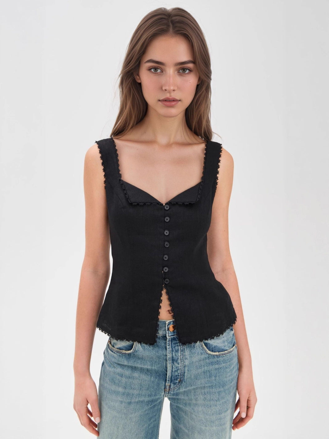 Solid color sleeveless vest top by eprolo