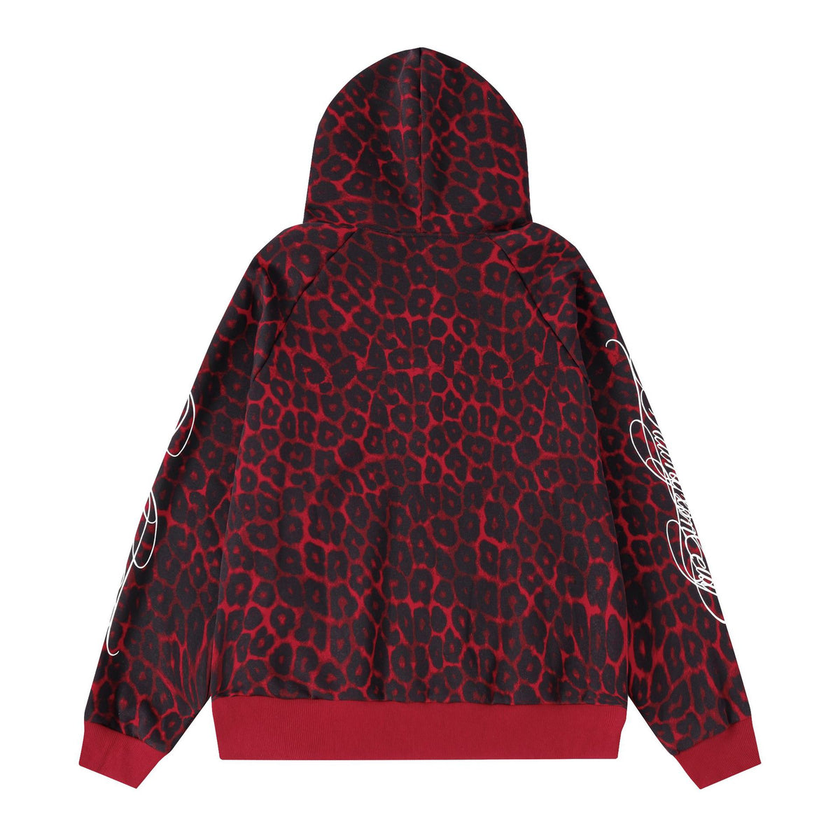 Hooded Zipper Unisex Handwritten Embroidery Zip-Up Hoodie Cardigan by eprolo