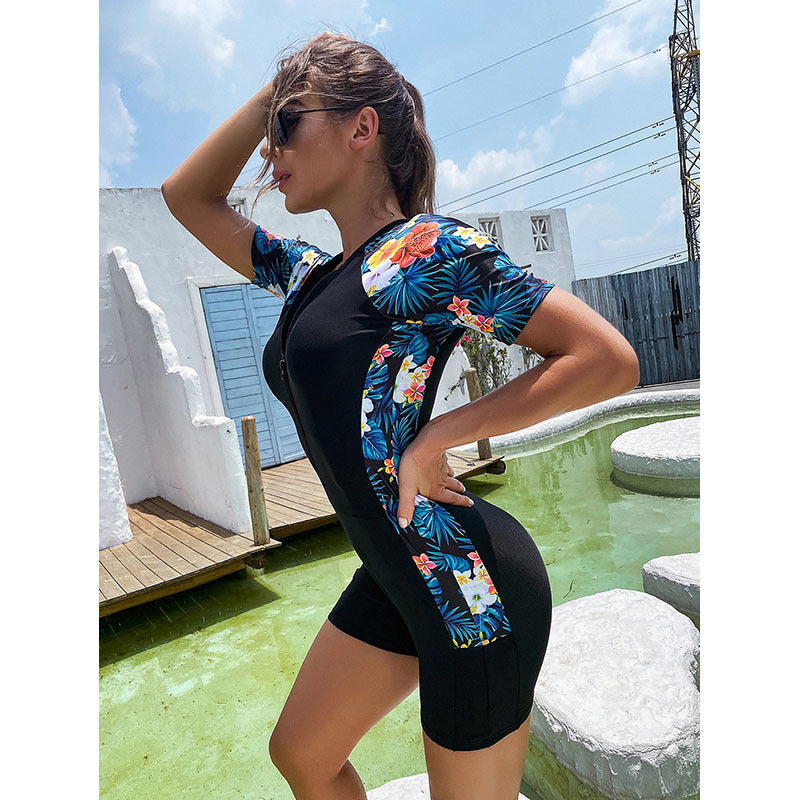 One-Piece Swimwear for Women Short Sleeve by eprolo