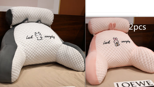 Sofa Fluffy Cushion Luncheon Pillow Triangle Reading Cushion Bedside Soft Large Backrest Lumbar Cushion Office Chair Cushion by DERILUJA LLC