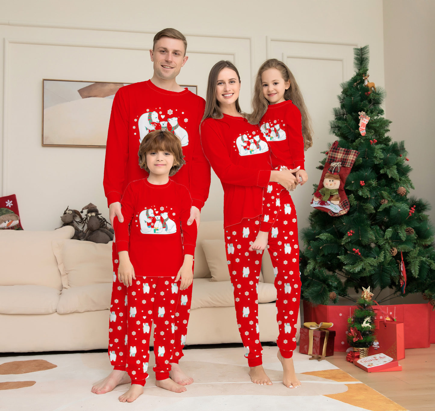 Christmas Family Pajamas Matching Sets Christmas Sleepwear Parent-Child Pjs Outfit For Christmas Holiday Xmas Party by My Store