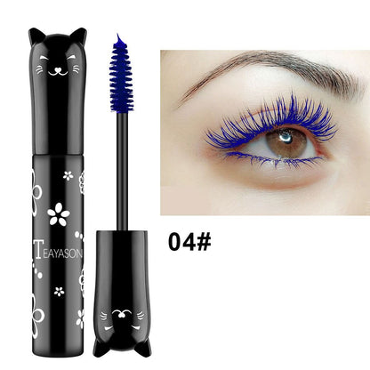 Professional Makeup Mascara Waterproof Quick-drying Eyelash Curling Lengthening Makeup Eyelashes Blue Purple Color Mascara