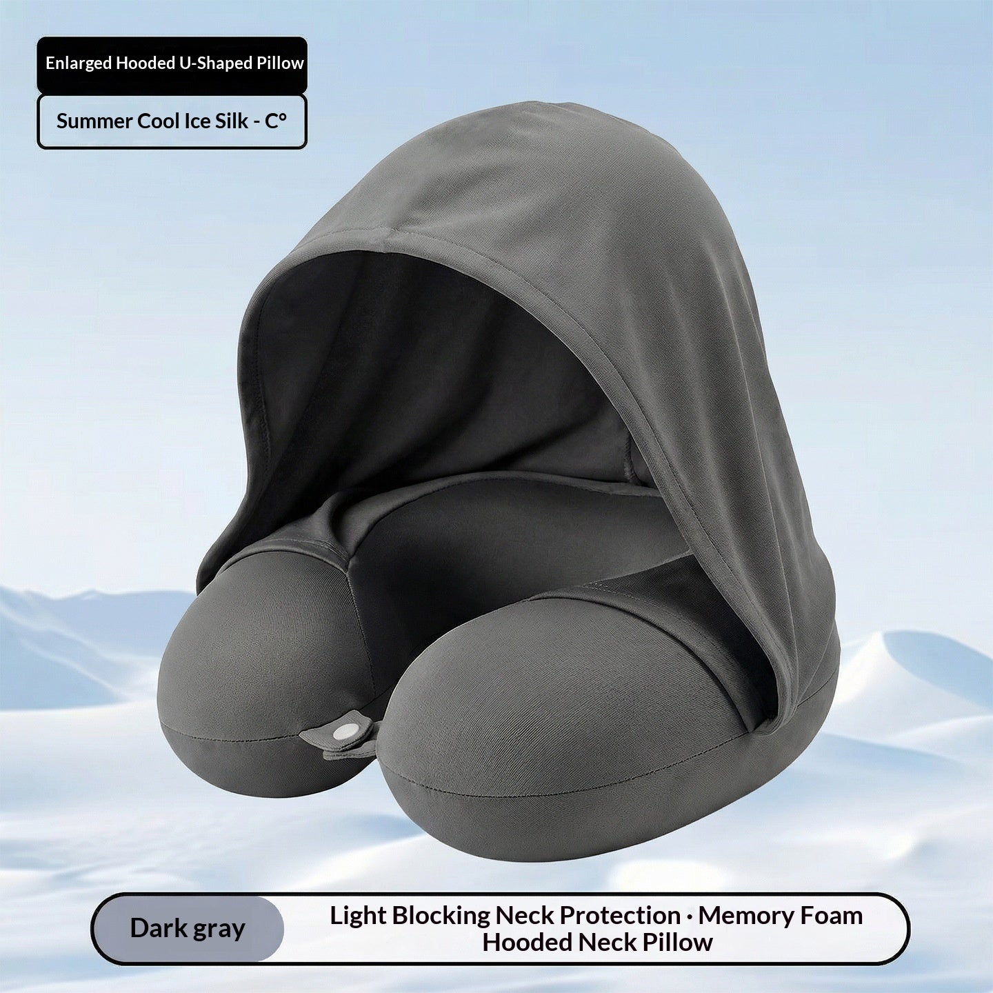 Cross-border Memory Foam Hooded U-Shape Neck Support by DERILUJA LLC
