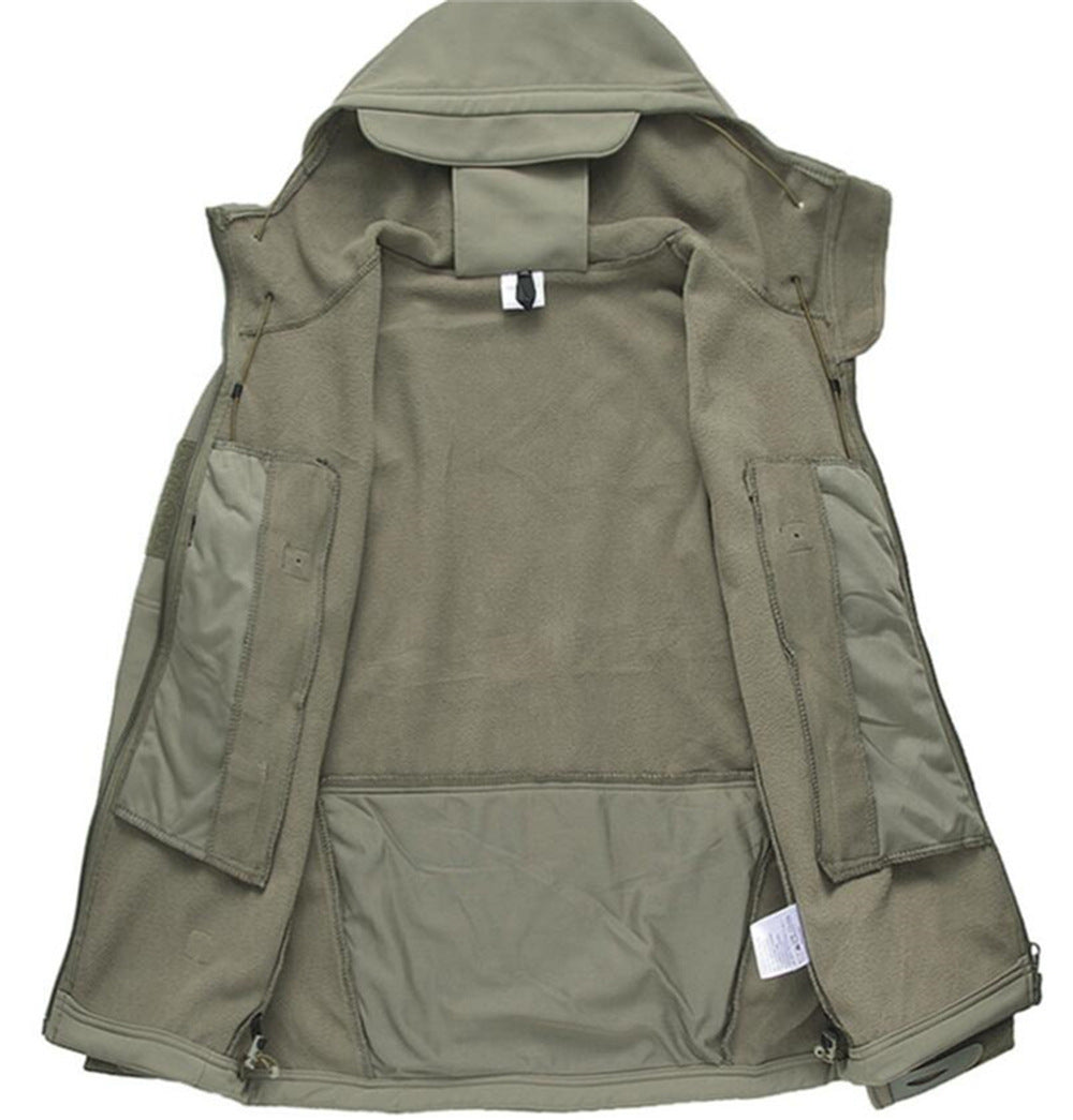 Waterproof soft shell jacket by DERILUJA LLC