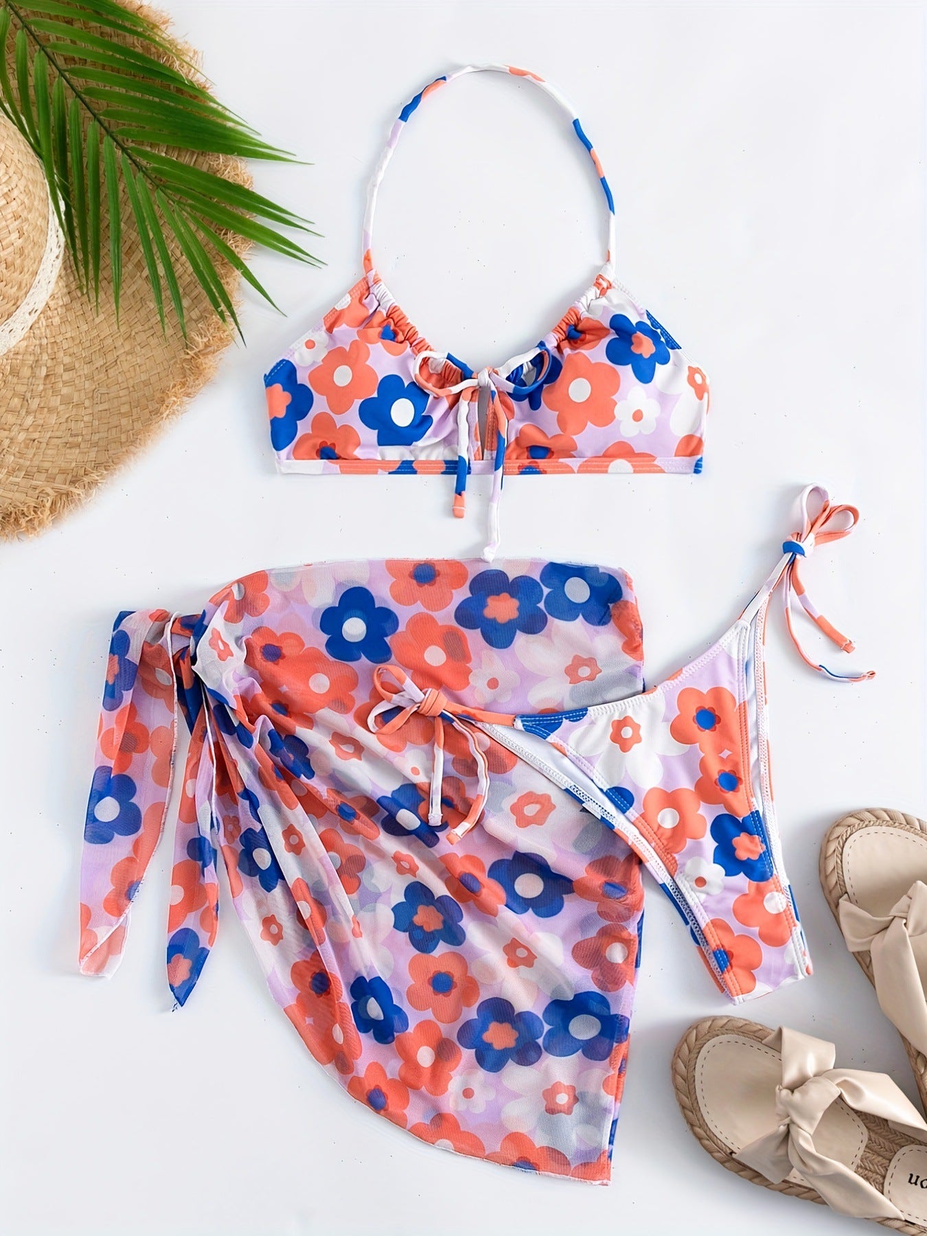 Swimsuit women strapless three piece set bikini girl by eprolo