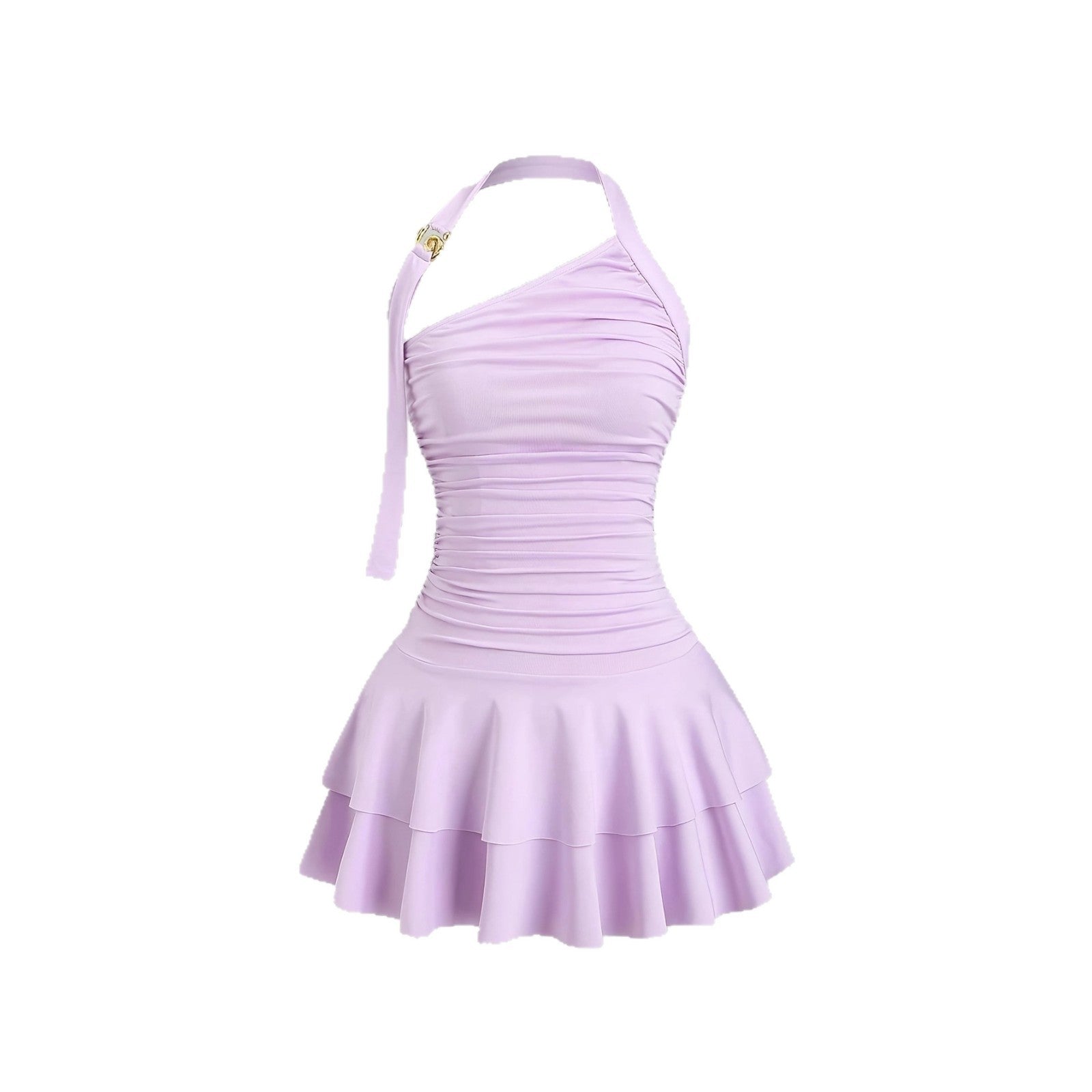 New Stylish And Elegant Gold Spiral Backless Short Bodycon Dress by DERILUJA LLC