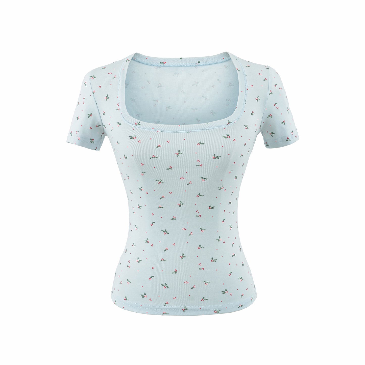 U-Neck Short Sleeve T-Shirt for Women by eprolo