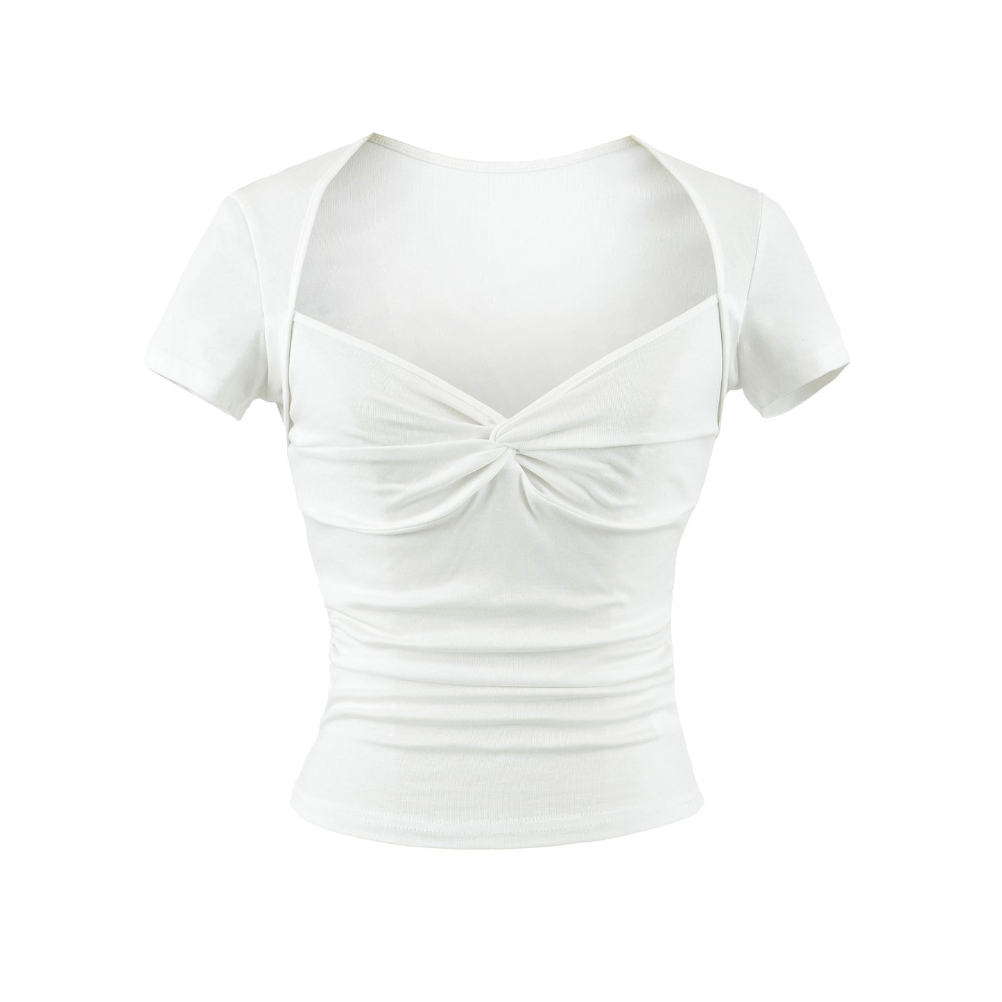Square neck short sleeved T-shirt for women by eprolo