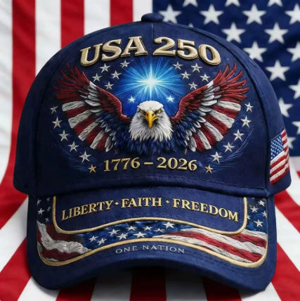 America's 250th Anniversary Rose 3D Printed Baseball Cap For Daily Travel And Independence Day Celebration by DERILUJA LLC