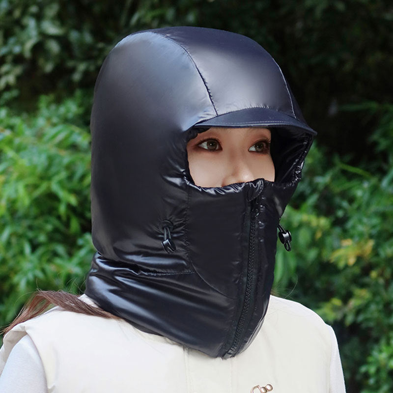 Winter Warm Hat Female Cycling Electric Car Face Care Ear Protection Scarf by DERILUJA LLC