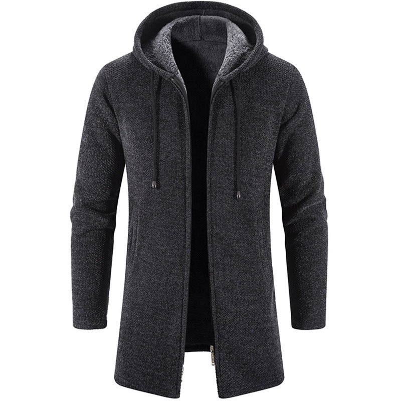 Plus Fleece Trend And Handsome All-match Cardigan For Men by DERILUJA LLC