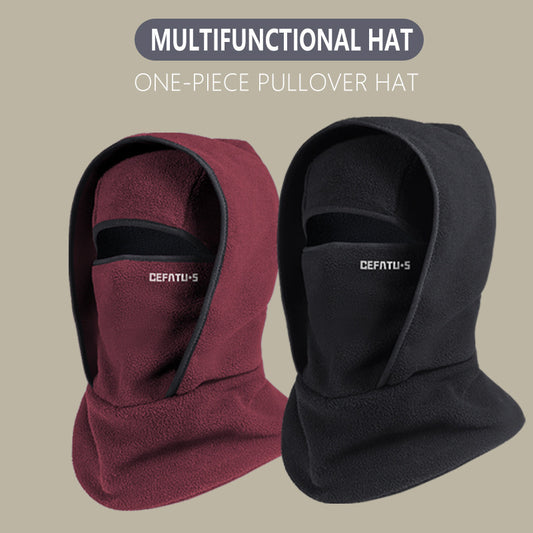 Outdoor Winter Warm Hat And Scarf Integrated Headgear by Badon Shop LLC