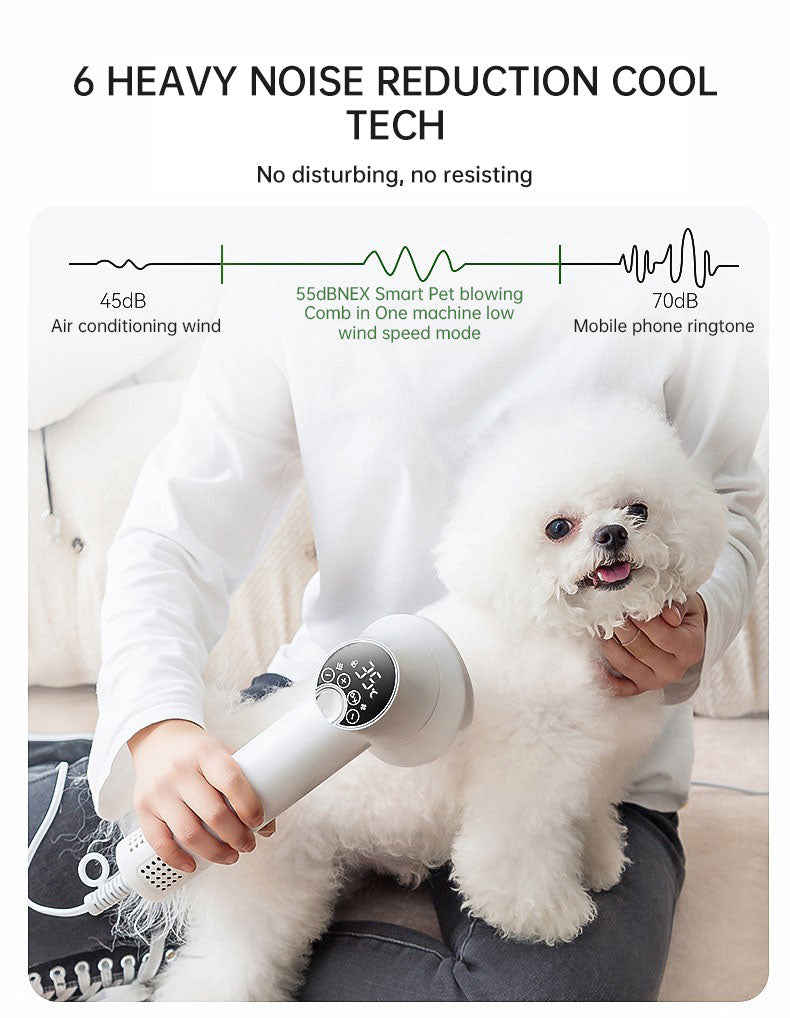 Smart Pet Hair Dryer Dog Golden Retriever Cat Grooming Hairdressing Blow & Comb Silent No Harm Pet Cleaning Supplies Pet Product by eprolo