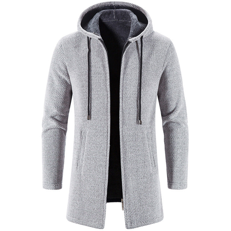 Plus Fleece Trend And Handsome All-match Cardigan For Men by DERILUJA LLC