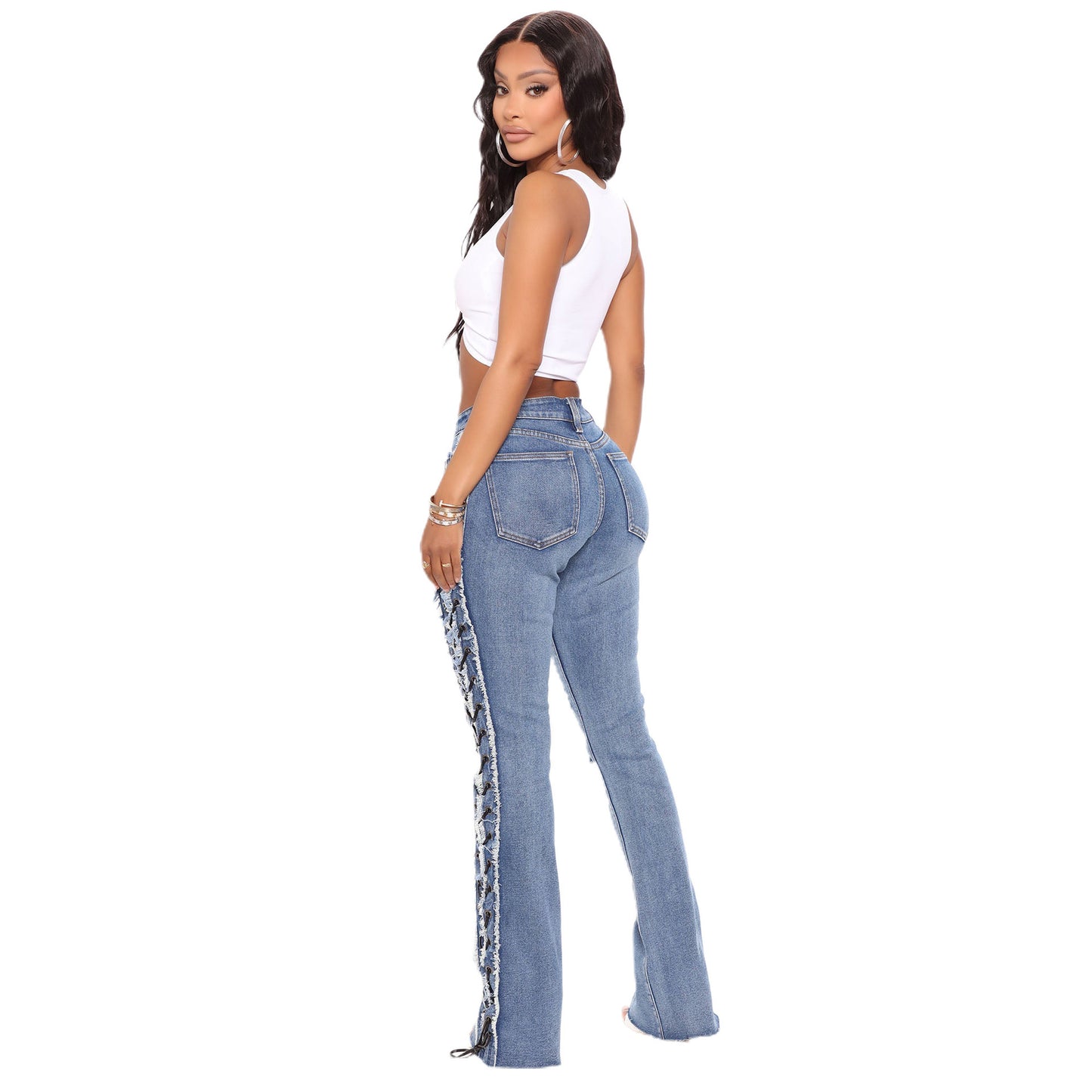 Slim fit ripped denim pants by eprolo