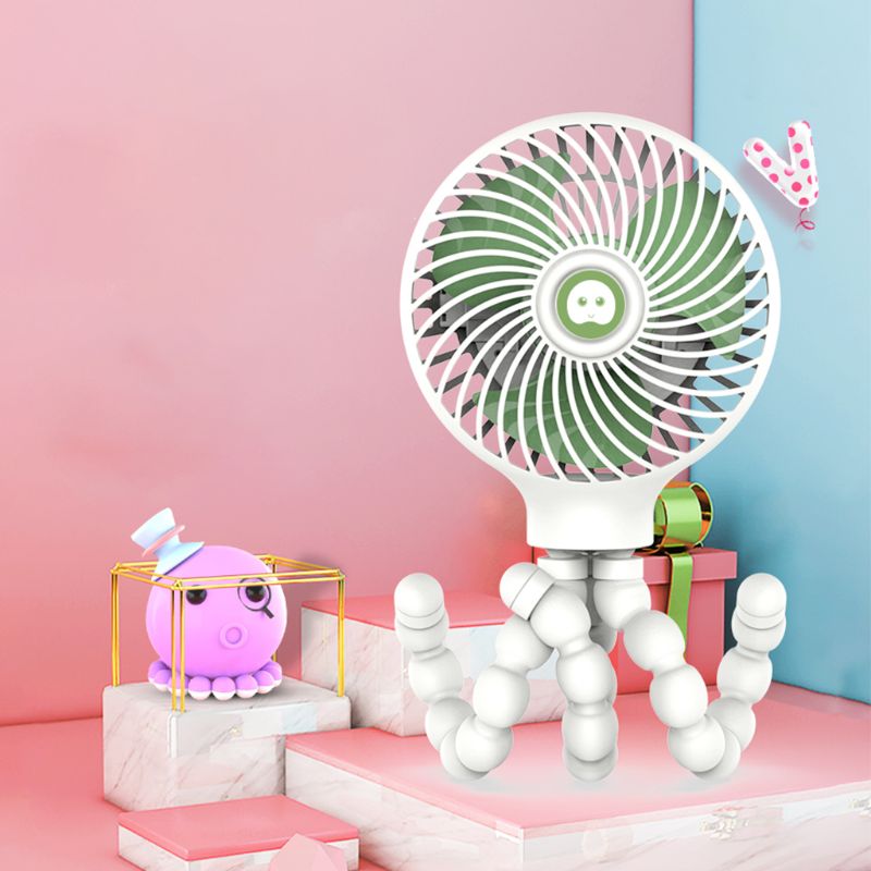 Mini Portable Hanging Octopus Shape Stand Adjustable Handheld USB Charging Fan Cooler by eprolo