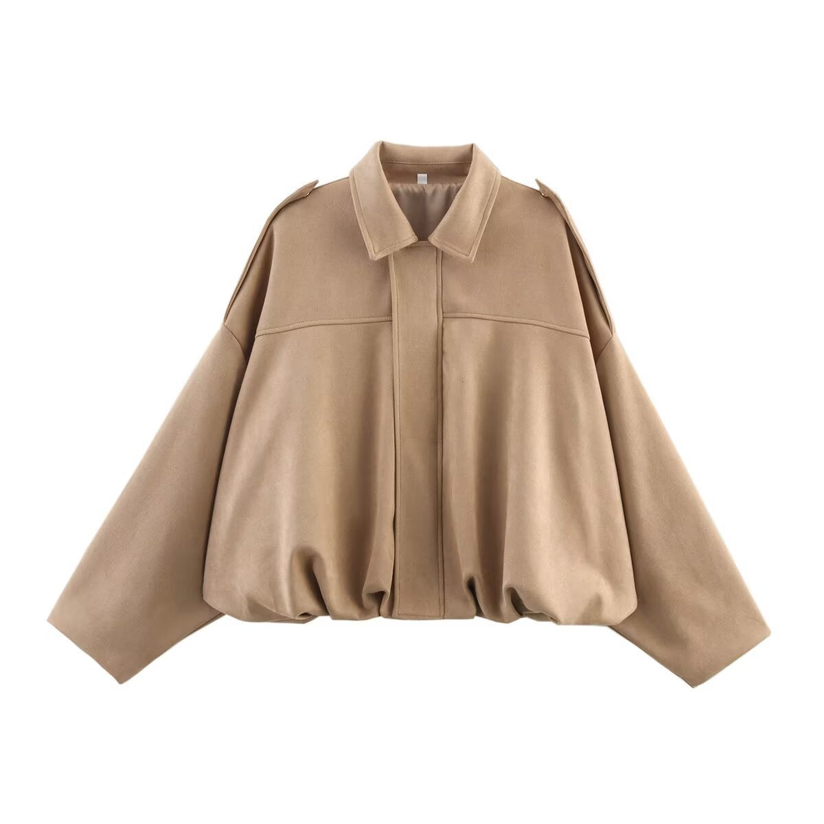 Faux Suede Texture Pilot Jacket - Men's Casual Zip Up Coat with Soft Touch Finish for Daily Wear by DERILUJA LLC