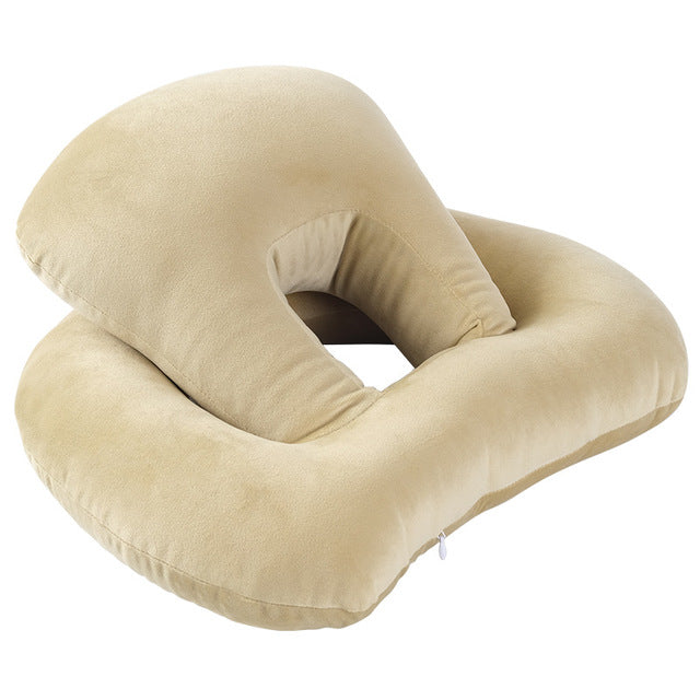 U-Shaped Desk Nap Pillow Neck Supporter Seat Cushion Headrest Travel Neck Pillow With Arm Rest by DERILUJA LLC