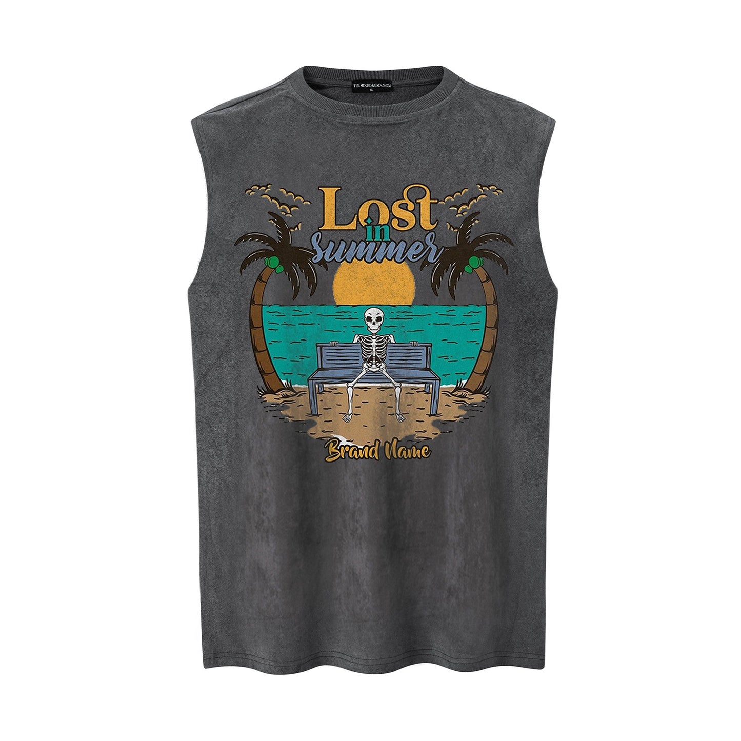 Skeleton Beach Printed Tank Top by eprolo