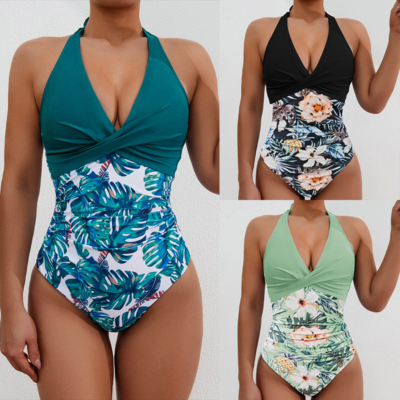 High-Waisted One-Piece Sexy Bikini Swimsuit for Women by eprolo