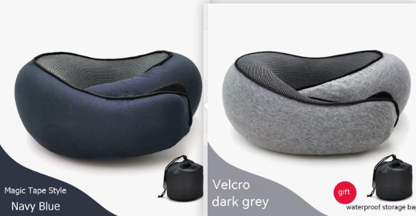 Travel Neck Pillow Non-Deformed Airplane Pillow Travel Neck Cushion Durable U-Shaped Travel Memory Cotton Nap Neck Pillow by DERILUJA LLC