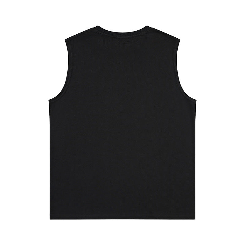 Cross printed wide shoulder vest by eprolo