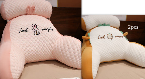 Sofa Fluffy Cushion Luncheon Pillow Triangle Reading Cushion Bedside Soft Large Backrest Lumbar Cushion Office Chair Cushion by DERILUJA LLC