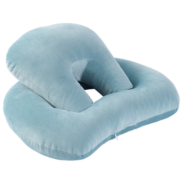U-Shaped Desk Nap Pillow Neck Supporter Seat Cushion Headrest Travel Neck Pillow With Arm Rest by DERILUJA LLC