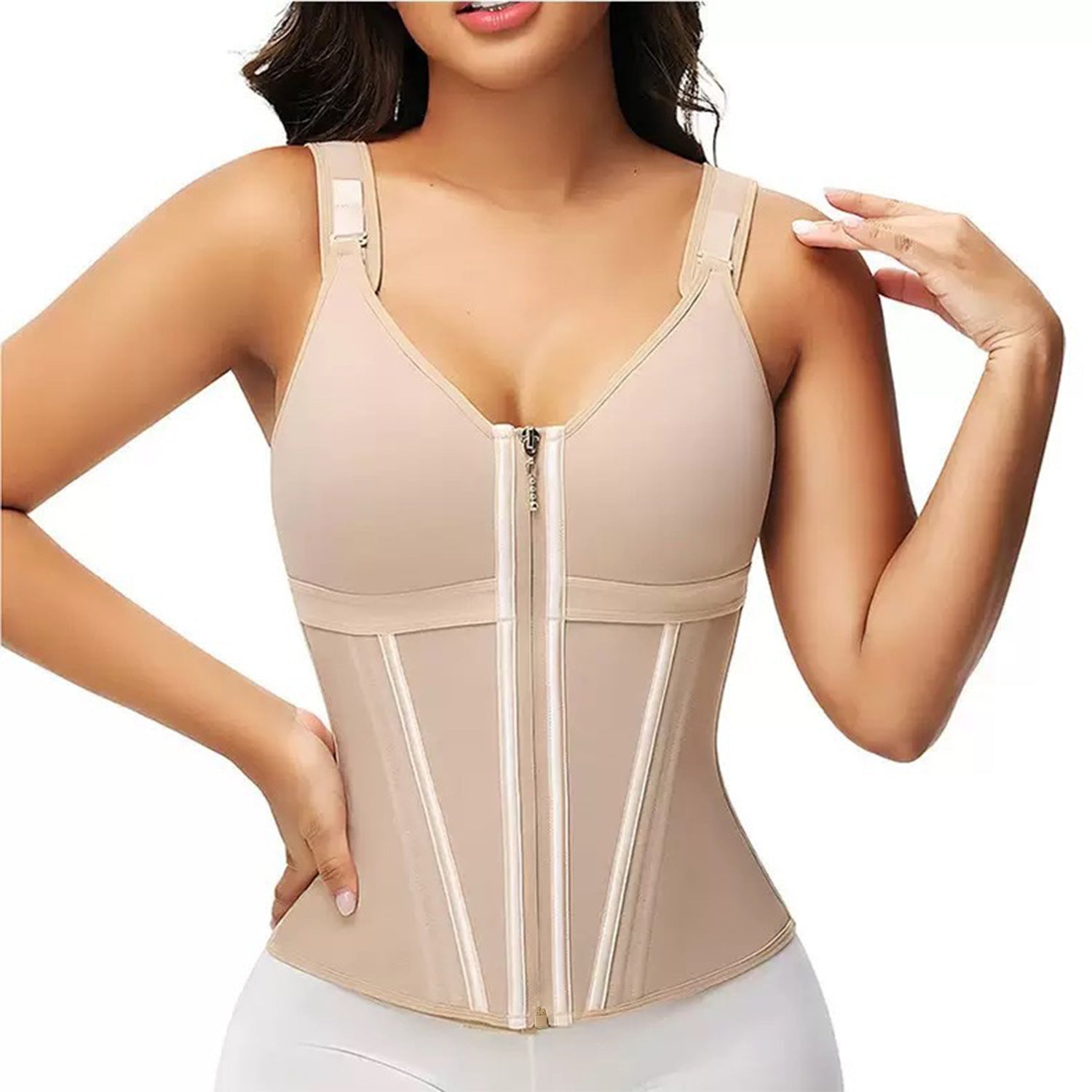 Mesh 15-Bone Support Shaping Vest, Slimming Waist Cincher, Body Shaper by eprolo