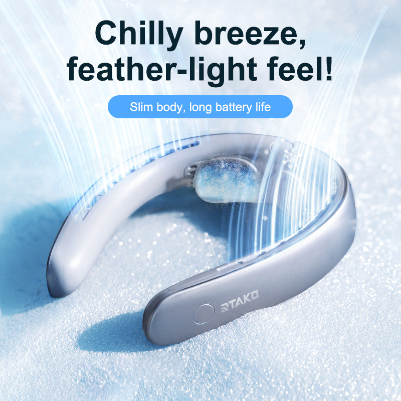 Leafless Neck-Hanging Fan Portable USB Rechargeable Personal Mini Fan by eprolo