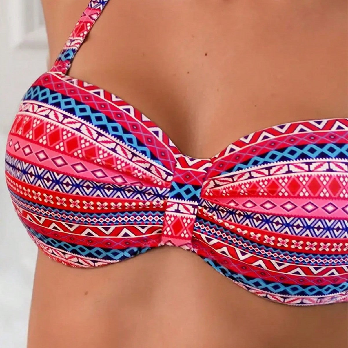 Ethnic printed high elasticity knitted fabric swimsuit by eprolo