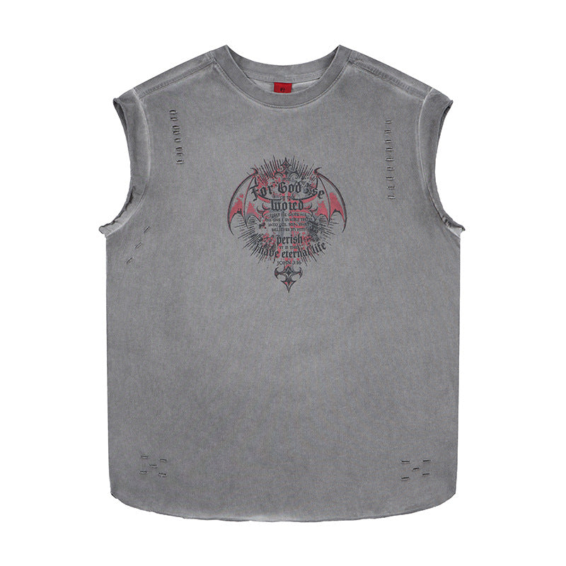 Cross made old dirty wide shoulder vest by eprolo