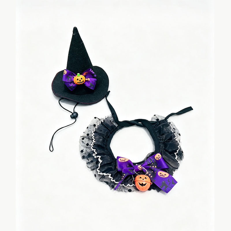 New Cat Bandana Hat Set Halloween Pet Scarf Neckwear Dog Bib Collar by eprolo