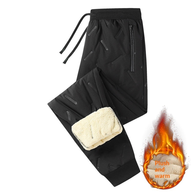 Cold-Weather Outdoor Cross-Border Sheepskin-Lined Cotton Trousers by DERILUJA LLC