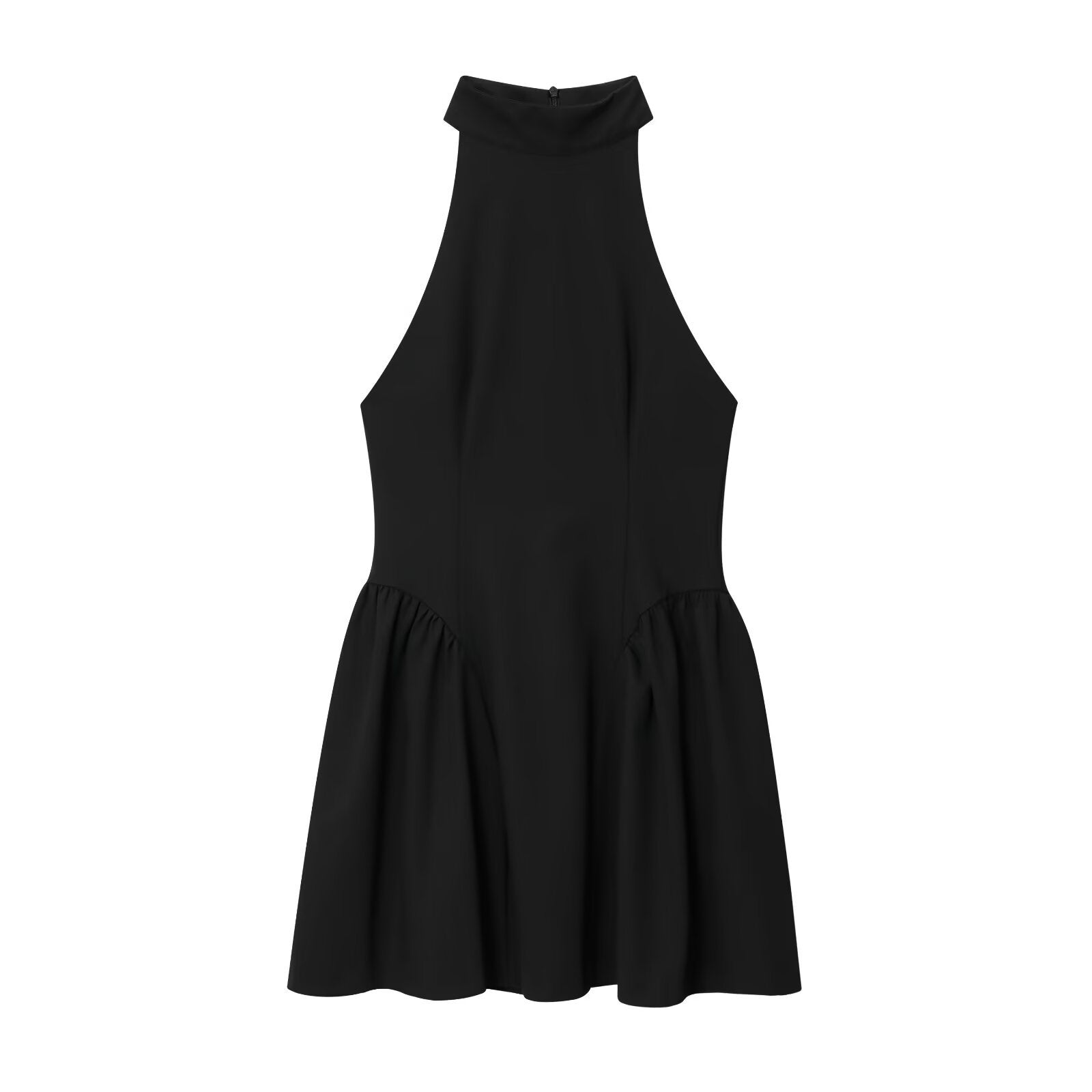 Pure Desire Wind Sleeveless Wrinkled Hanging Neck Collar Dress by eprolo