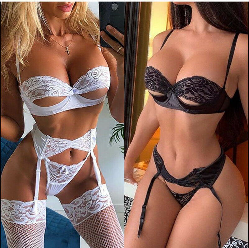 Sexy Lingerie Set for WomenLace Bra and Panties, Fashionable Sleepwear and Underwear Sexy Nightwear Set by eprolo