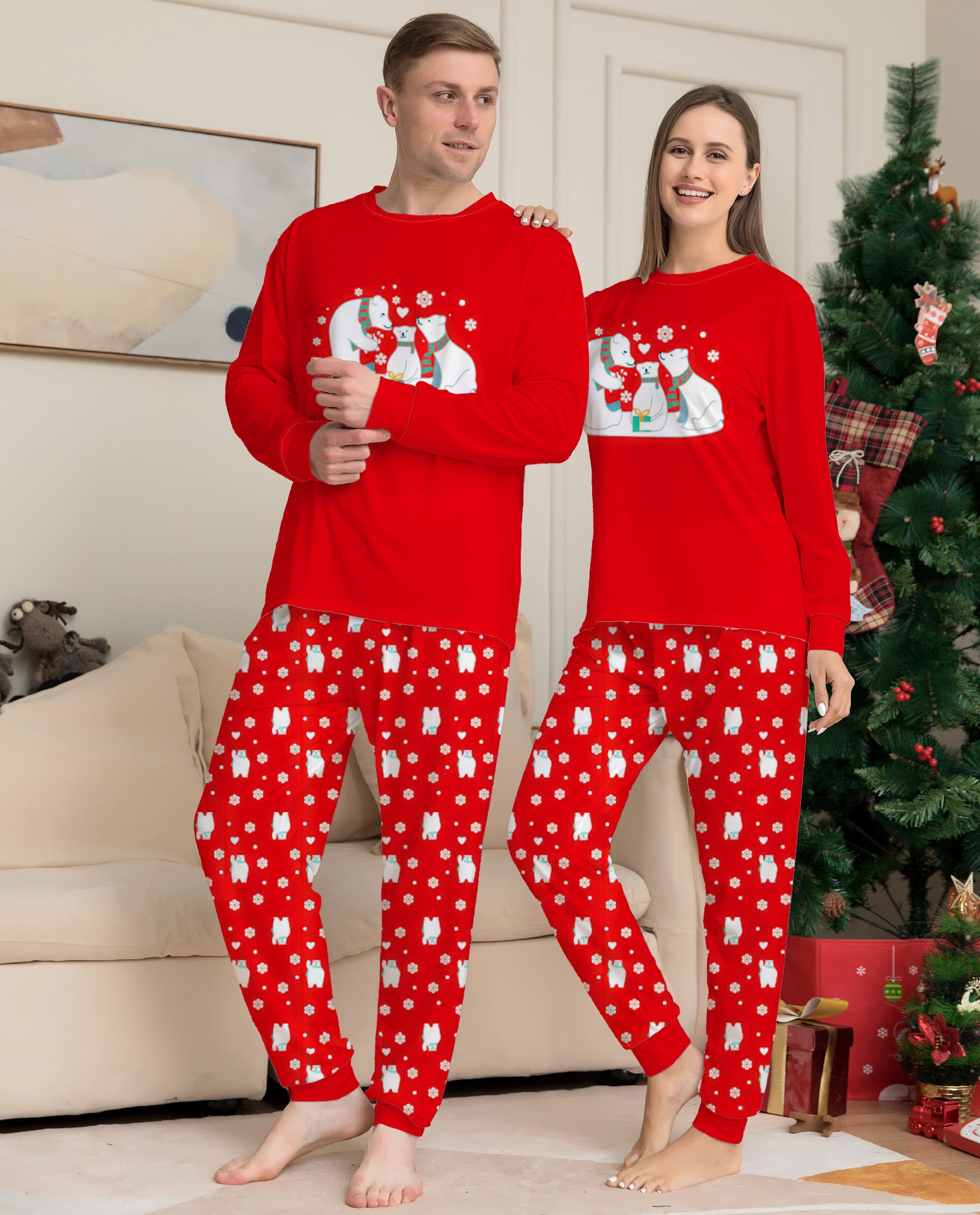 Christmas Family Pajamas Matching Sets Christmas Sleepwear Parent-Child Pjs Outfit For Christmas Holiday Xmas Party by My Store