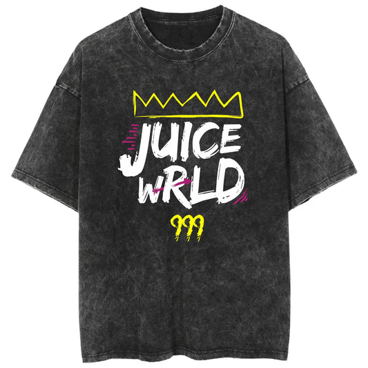 Juice Wrld Rapper Washed Vintage Short Sleeve Fan Memorial T-Shirt by eprolo