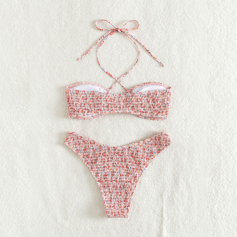 Floral Sexy Bikini Brazilian Thong Two-Piece Swimsuit for Women by eprolo