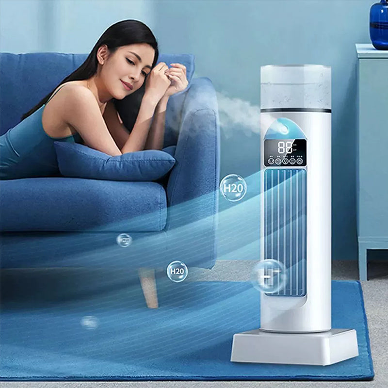 2025 NEW Portable Tower Fan – 6 Wind Speeds, Mist Bladeless, for Bedroom/Living Room/Office by eprolo