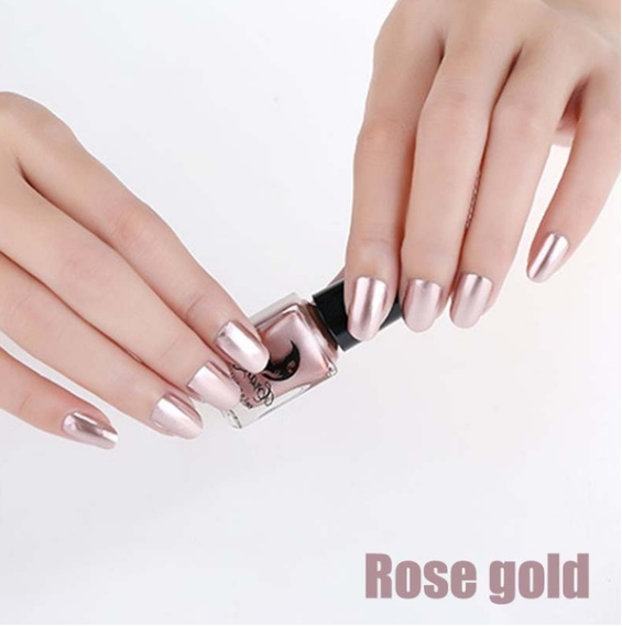 14 Color 6ML Women Fashion Sexy New Metallics Nail Polish Mirror Nail Polish Beauty Makeup Accessories