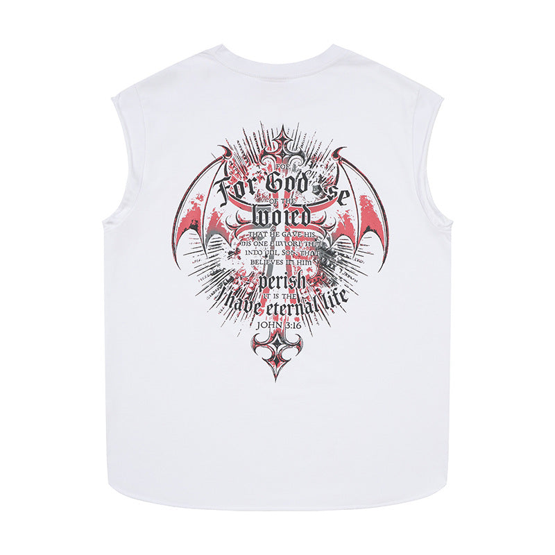 Cross made old dirty wide shoulder vest by eprolo