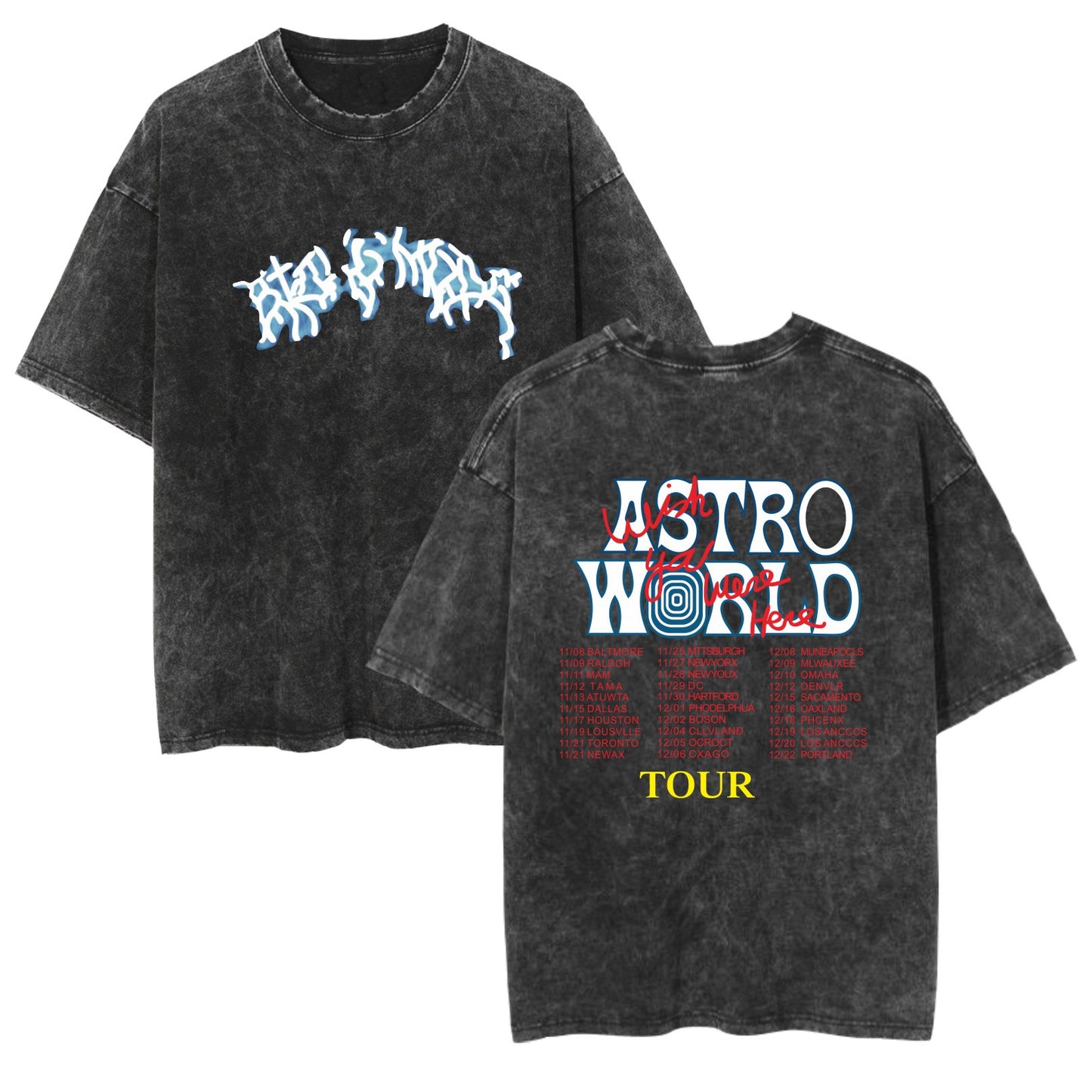 Rap Singer Washed Retro Short Sleeve Fan Commemorative T-Shirt by eprolo